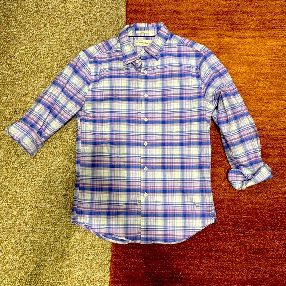 Hawker Rye Men’s Slim Fit Casual Button-Down Shirt Size XS